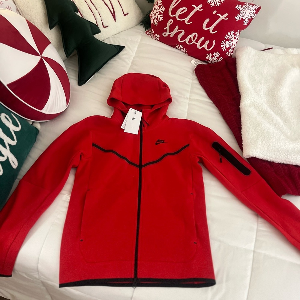 Red NikeTech. Mens xs zip up. Brand new
